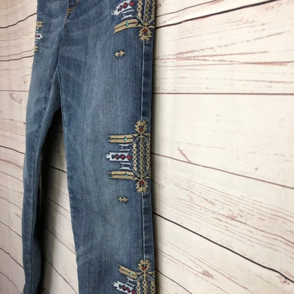 Allen B. Embroidered Jeans 4 - Picture 2 of 8